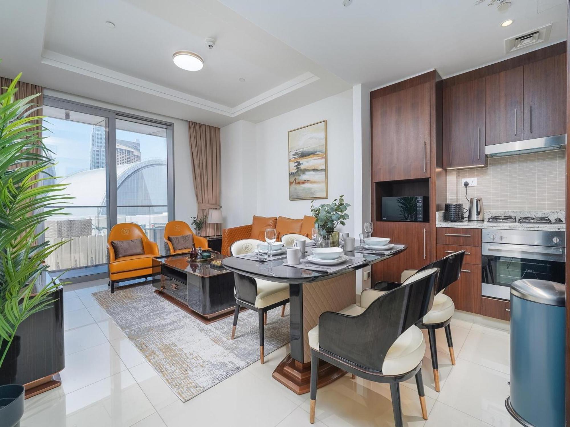Luxurious Stylish Apartments Across Dubai Mall Burj Khalifa City Views Exteriör bild